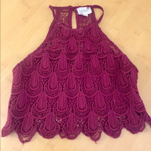 Pacsun- LA Hearts crochet halter crop top … - Picture 7 of 9